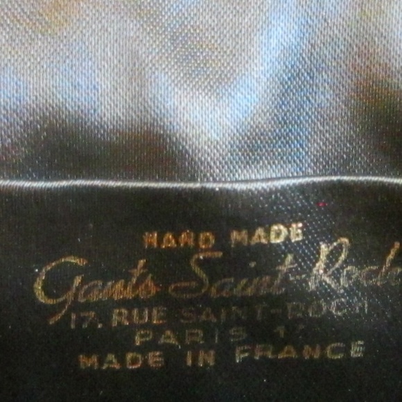 Art Deco Paris Gants Saint Roch Hand Made Black Satin French Embroidered Purse - Picture 7 of 11